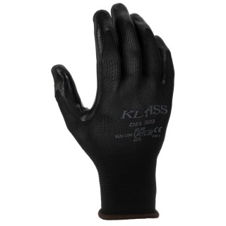 RS PRO Black Polyester Work Gloves Size 9 Nitrile Coating 869-1578
