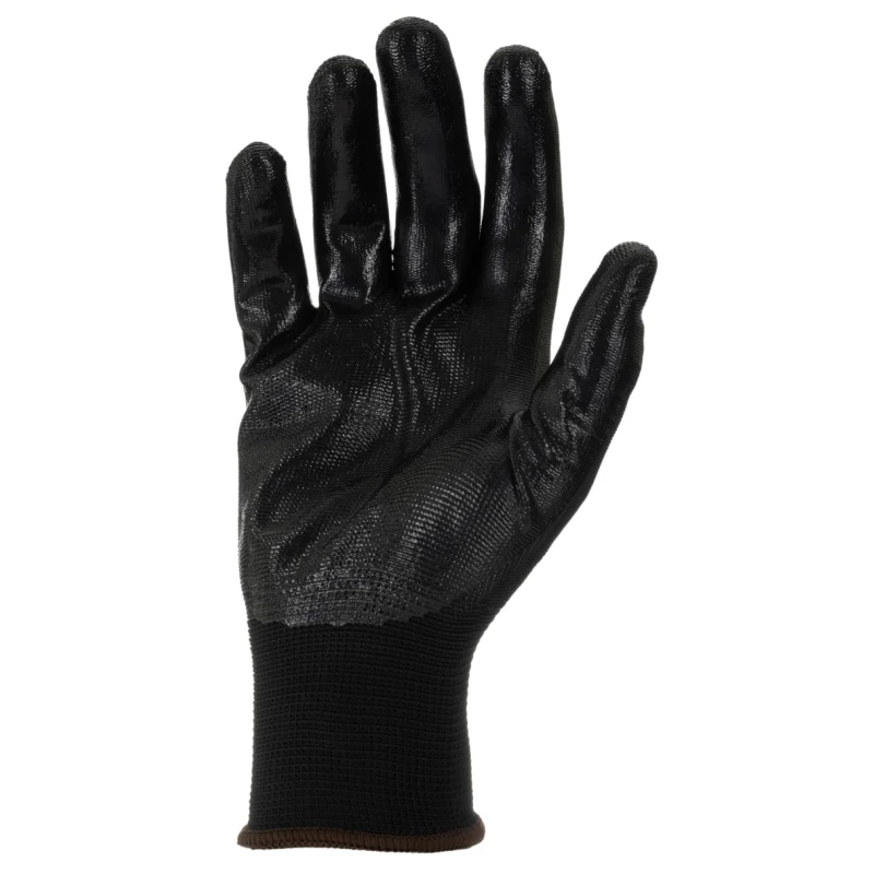 RS PRO Black Polyester Work Gloves Size 9 Nitrile Coating 869-1578