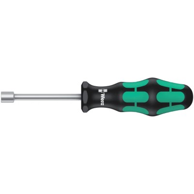 Wera Hexagon Nut Driver with 8 mm Tip, 80 mm Stainless Steel Chrome-Plated Blade, 185 mm Overall Length 05029464001