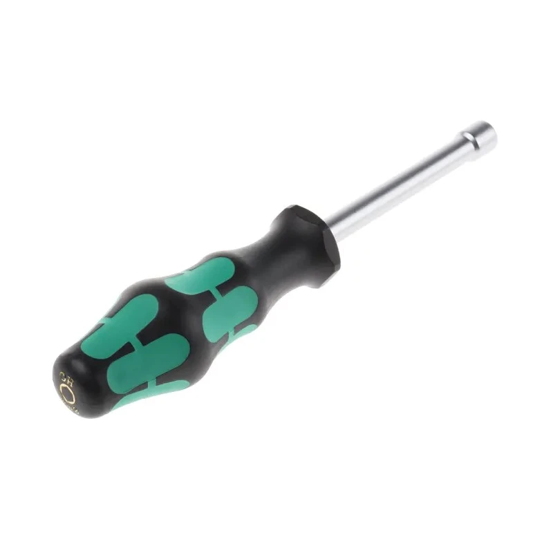 Wera Hexagon Nut Driver with 8 mm Tip, 80 mm Stainless Steel Chrome-Plated Blade, 185 mm Overall Length 05029464001