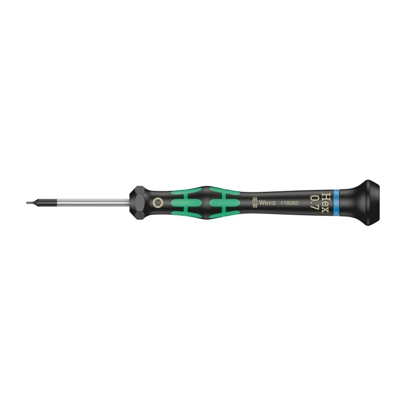 Wera Precision Screwdriver 0.7 mm Tip, 40 mm Blade, 137 mm Overall 05118060001