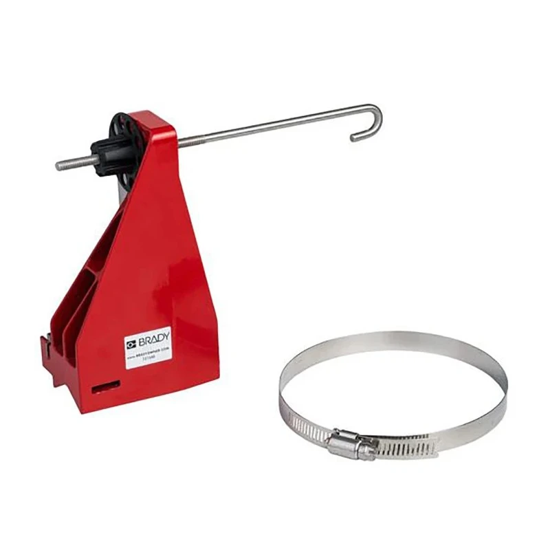 Brady Red 1-Lock Lockout Metal Ball Valve Lockout with 7.14 mm Shackle Diameter 121541