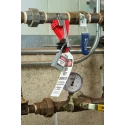 Brady Red 1-Lock Lockout Metal Ball Valve Lockout with 7.14 mm Shackle Diameter 121541