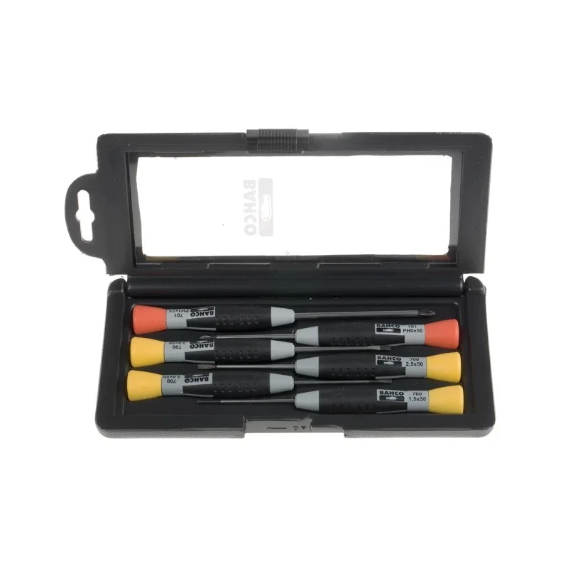 Bahco Phillips and Slotted Precision Screwdriver Set, 6-Piece, ISO 2380-1A Standard, Spain Origin 706-1