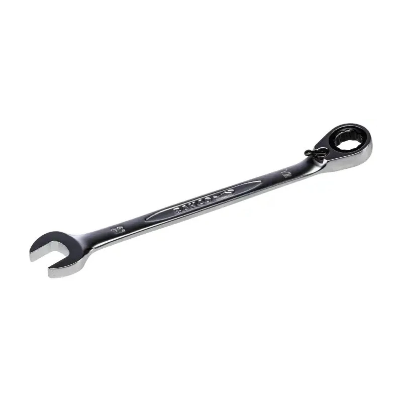 Bahco Ratchet Spanner 12 mm Metric Size, Chrome Finish, Alloy Steel, 172mm Overall Length 1RM-12