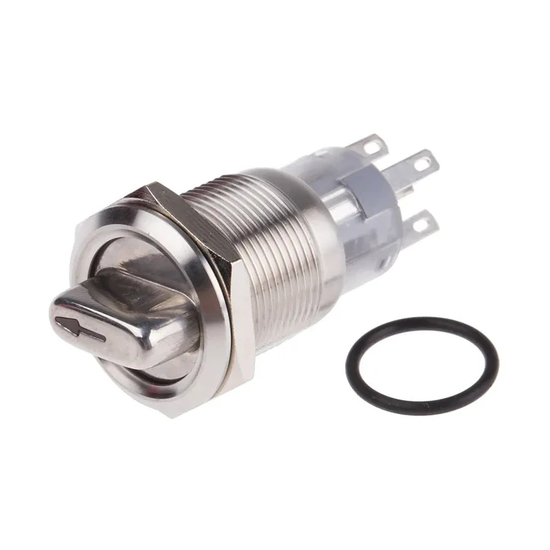 RS PRO Illuminated Rotary Selector Switch 2 Position On-On 24 V 5 A IP67 Maintained 90° Throw 877-1965