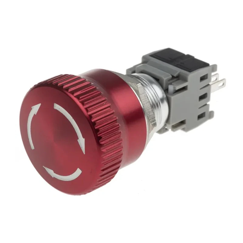 RS PRO Twist to Release Emergency Stop Push Button, Panel Mount, 19 mm Cutout, SPDT, IP65 877-1952