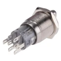 RS PRO Anti-Vandal Maintained Illuminated Selector Switch On-On 2 Positions IP67 Stainless Steel 877-1996