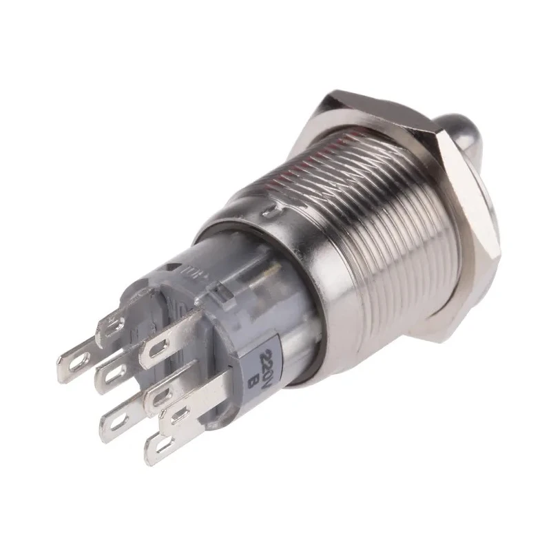 RS PRO Anti-Vandal Maintained Illuminated Selector Switch On-On 2 Positions IP67 Stainless Steel 877-1996