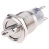 RS PRO Anti-Vandal IP67 Stainless Steel Rotary Selector Switch 19mm 12V/24V/220V LED Illumination 877-1974