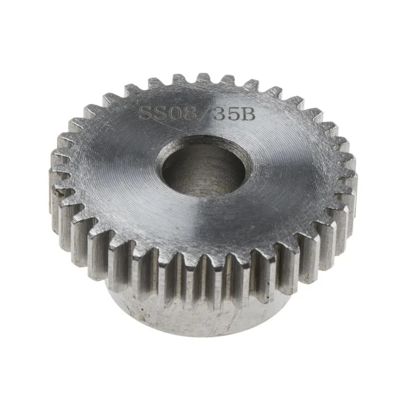 RS PRO Steel 35 Teeth Spur Gear, 0.8 Module, 8mm Bore, 28 mm Pitch Diameter, 19 mm Hub Diameter 878-7884