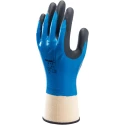 Showa Nitrile Foam Grip FC Blue Nylon, Polyester Work Gloves Size 8 SHO377