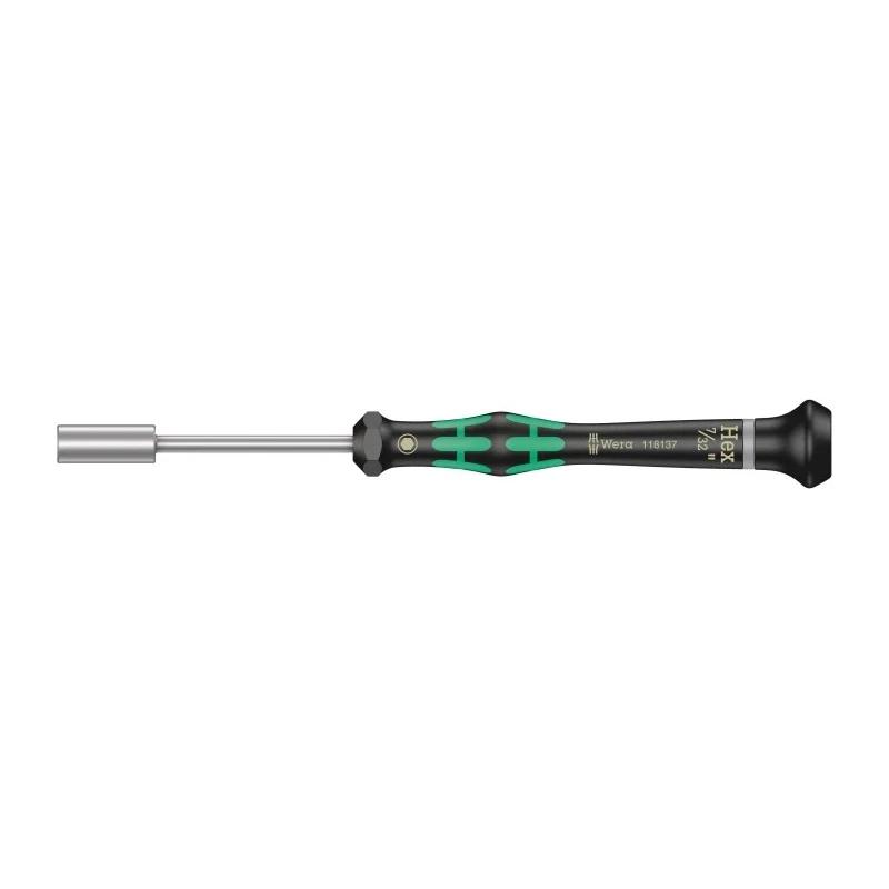 Wera Hexagon Nut Driver, 7/32 in Tip, 60 mm Blade, 157 mm Overall 05118137001