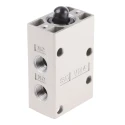 SMC Basic Pneumatic Manual Control Valve Series VM400 Rc 1/8 3-Port Aluminium Alloy Body 1 Mpa Operating Pressure 