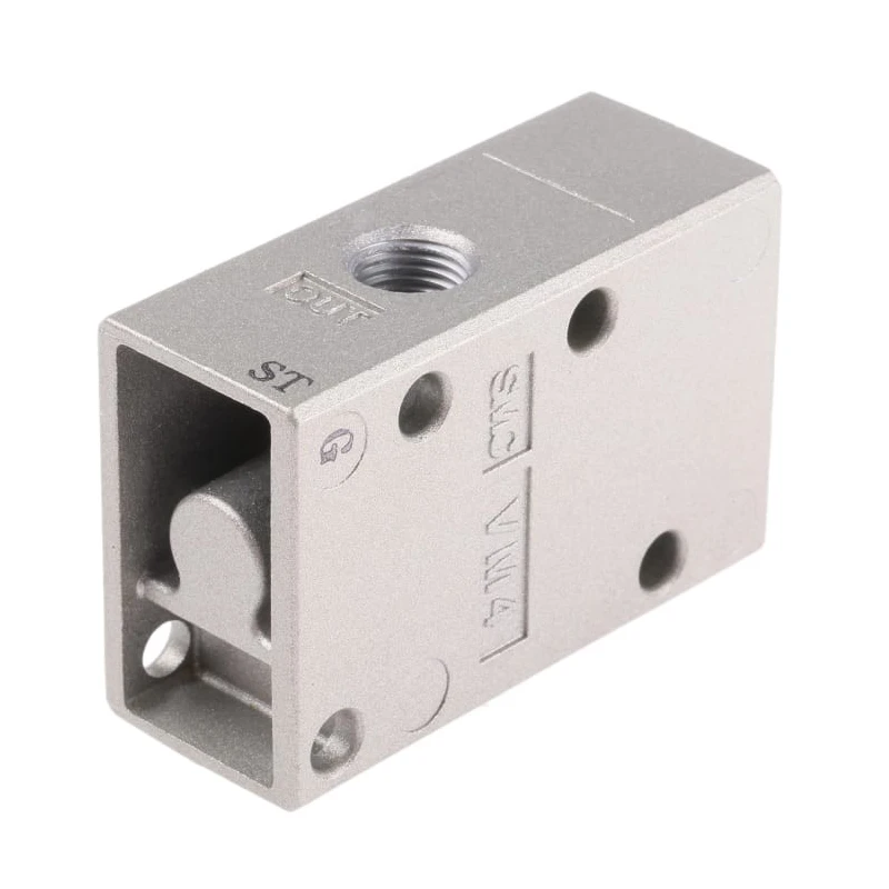 SMC Basic Pneumatic Manual Control Valve Series VM400 Rc 1/8 3-Port Aluminium Alloy Body 1 Mpa Operating Pressure 