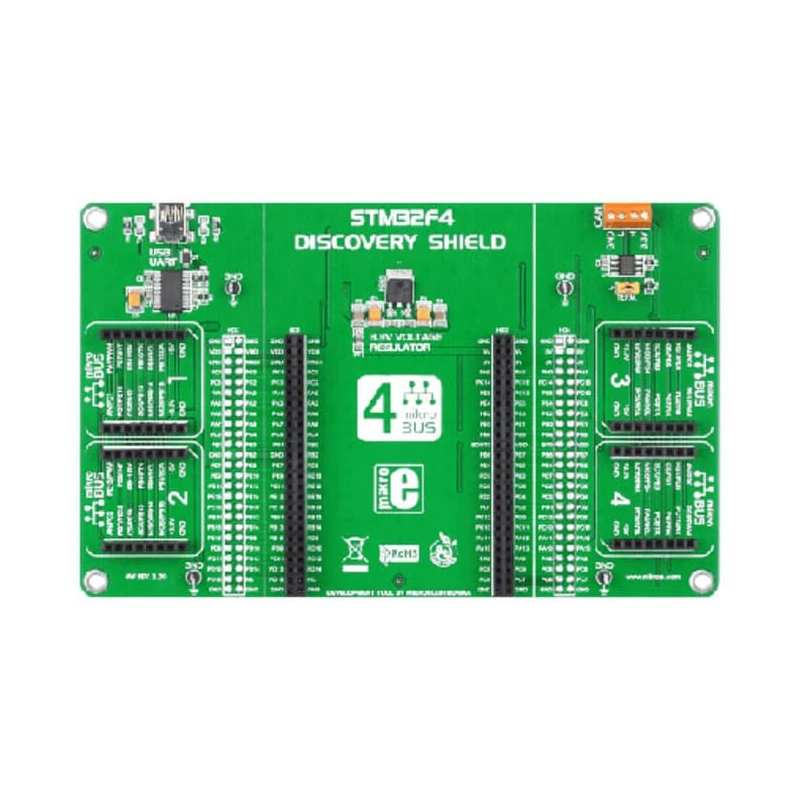 MikroElektronika Microcontroller Development Evaluation Board Shield for STM32F4 Discovery MIKROE-1481