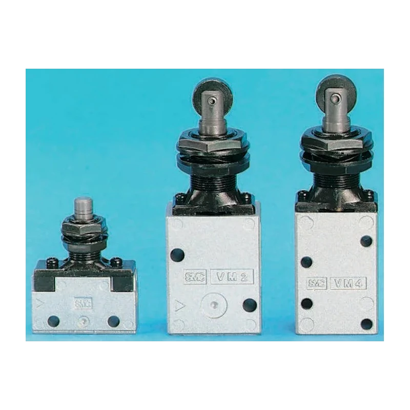 SMC Plunger Pneumatic Manual Control Valve VM400 Series Rc Rc 1/8, 3/2 Function, Aluminium Alloy 