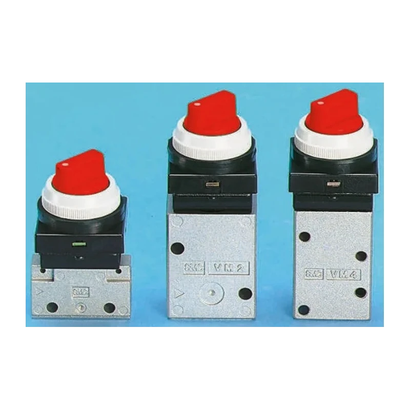 SMC Twist Selector Pneumatic Manual Control Valve VM430-01-34R VM400 Series Rc 1/8, 3/2 Valve Function, Aluminium Alloy Body