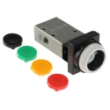 SMC Push Button Pneumatic Manual Control Valve 1/8 in Thread Size, 3/2 Function, Aluminium Alloy Body, 1 MPa Max VM430-01-33