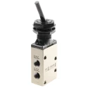 SMC Toggle Lever Mechanical Pneumatic Valve , VM400 Series, Rc 1/8, 3/2 Function, Aluminium Alloy Body, 1 MPa, 338.77 NL/min