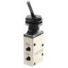 SMC Toggle Lever Mechanical Pneumatic Valve , VM400 Series, Rc 1/8, 3/2 Function, Aluminium Alloy Body, 1 MPa, 338.77 NL/min