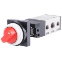SMC Twist Selector Pneumatic Manual Control Valve VFM300 Series Rc 1/4 5-Port Aluminium Alloy Body VFM350-02-34R