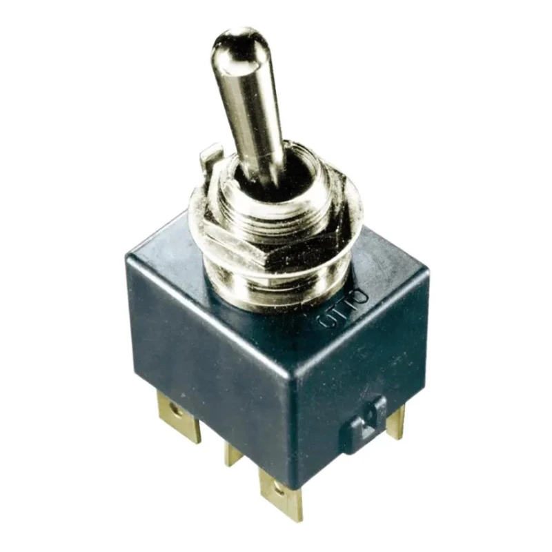 Otto Toggle Switch Panel Mount On-Off DPST Tab Terminal 28 V dc 115 V ac T7-211H5