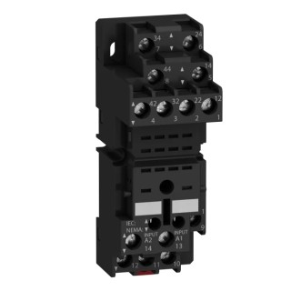 Schneider Electric Harmony Relay RXM 4 Way 250V DIN Rail Relay Socket RXZE2M114