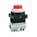 SMC Toggle Lever Pneumatic Manual Control Valve VM100 Series G 1/8, 3 Ports, 2 Positions, Zinc Die Cast Alloy VM130-F01-08A