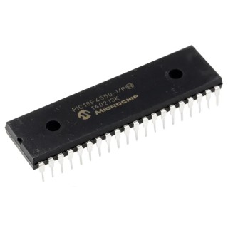 Microchip 8-bit PIC Microcontroller 48 MHz, 32 kB Flash, 256 B RAM, 40-Pin PDIP PIC18F4550-I/P