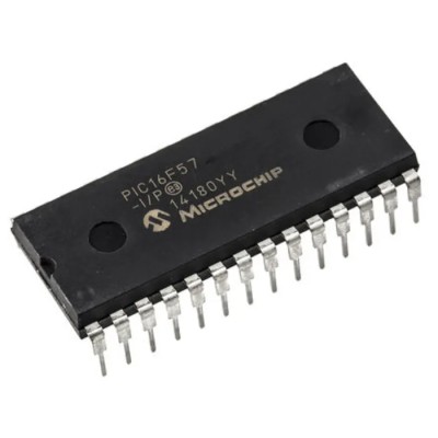 Microchip 8 bit PIC16F Microcontroller 3kB Flash 20 MHz 28-Pin PDIP PIC16F57-I/P