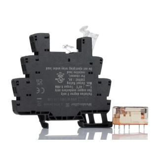 Weidmüller TRS Series Interface Relay, DIN Rail Mount, 230V AC/DC Coil, DPDT Contact, 45mA Coil Current, Silver 1123580000