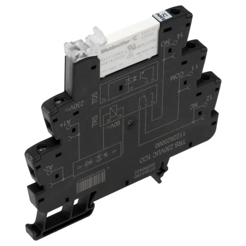 Weidmüller Electromechanical Interface Relay, DIN Rail Mount, 230V Coil, SPDT, 3.5mA Coil Current 1122820000