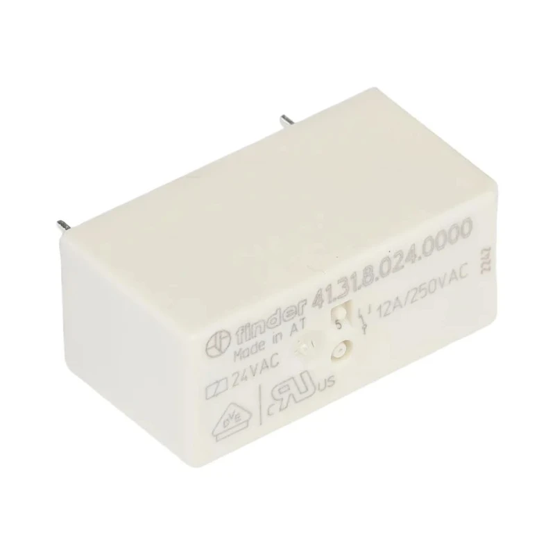 Finder PCB Power Relay 24V AC Coil 12A Switching Current SPDT 41.31.8.024.0000