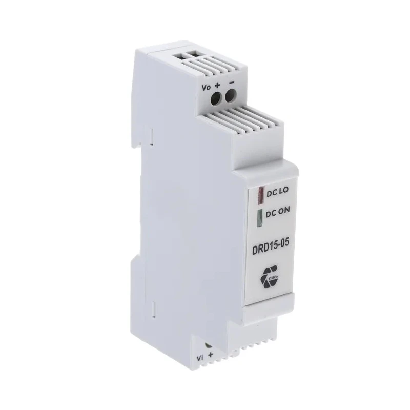 Chinfa DC/DC Converter DRD15 5V DC 2.7A Output 24-36V DC Input DIN Rail Mount 13.5W Taiwan Origin DRD15
