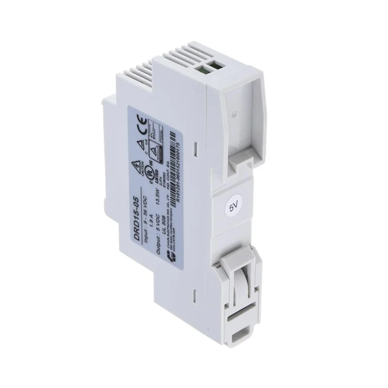 Chinfa DC/DC Converter DRD15 5V DC 2.7A Output 24-36V DC Input DIN Rail Mount 13.5W Taiwan Origin DRD15