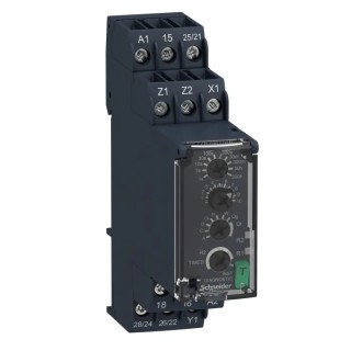 Schneider Electric Harmony Time Series DIN Rail Timer Relay, 2-Contact DPDT, 24 to 240 V AC/DC, Multifunction RE22R2MYMR