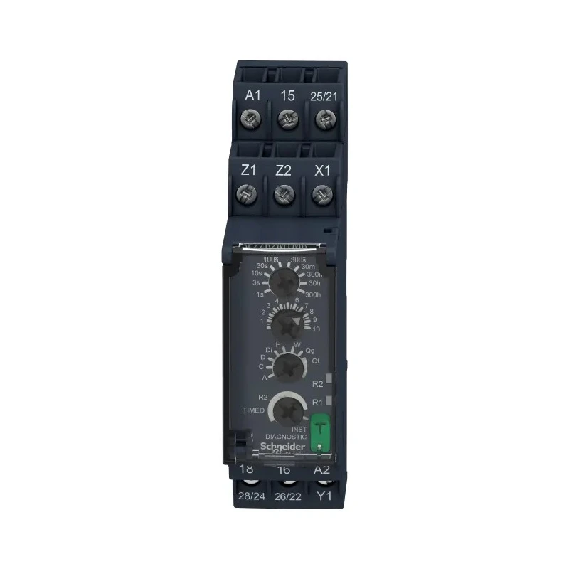 Schneider Electric Harmony Time Series DIN Rail Timer Relay, 2-Contact DPDT, 24 to 240 V AC/DC, Multifunction RE22R2MYMR