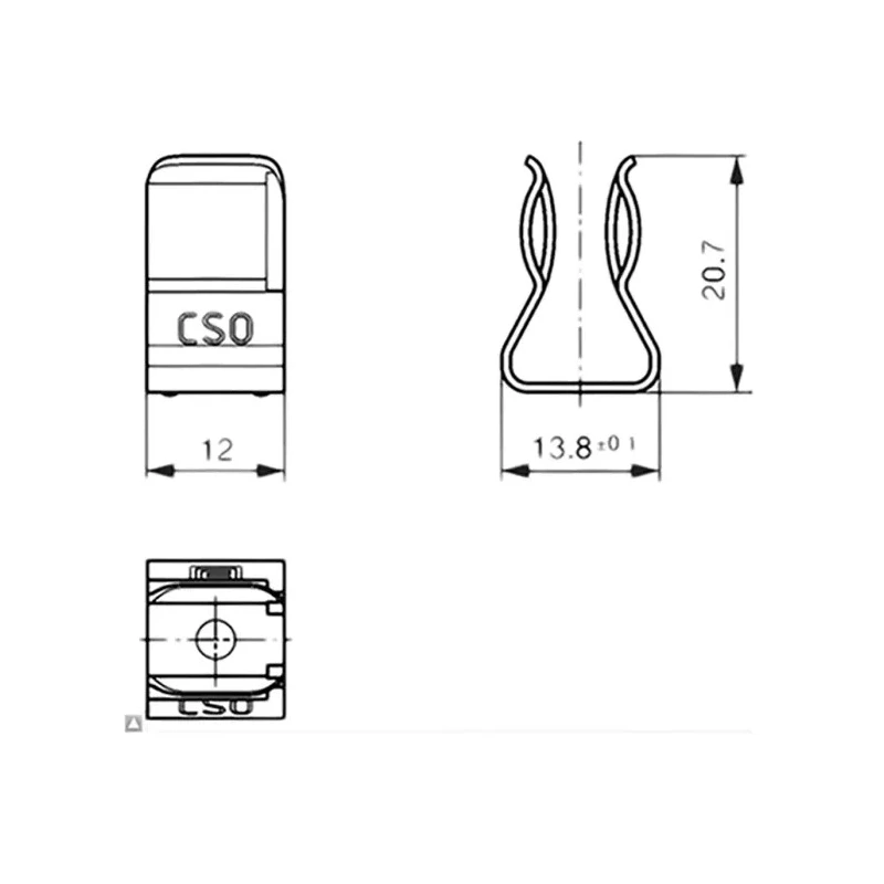Schurter PCB Fuse Clip Silver Plated Copper for 10.3 x 38 mm Cartridge Fuse 0751.0501