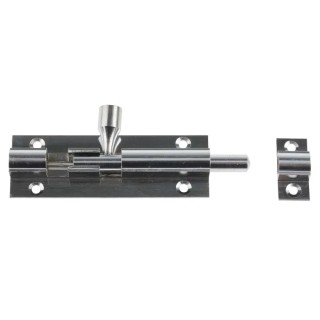 RS PRO Door Bolt Barrel Brass Chrome Finish 75mm 893-8663
