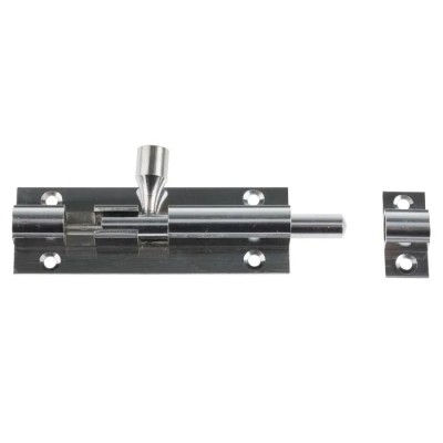 RS PRO Door Bolt Barrel Brass Chrome Finish 75mm 893-8663