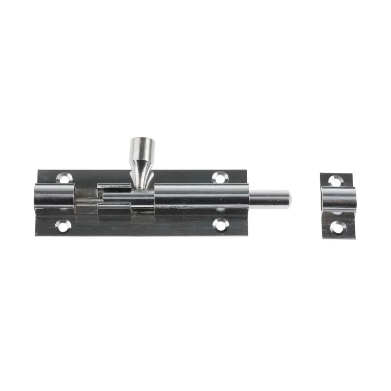 RS PRO Door Bolt Barrel Brass Chrome Finish 75mm 893-8663