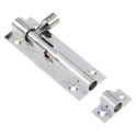 RS PRO Door Bolt Barrel Brass Chrome Finish 75mm 893-8663