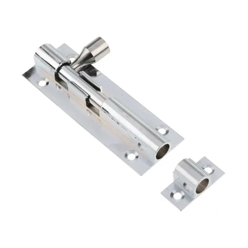 RS PRO Door Bolt Barrel Brass Chrome Finish 75mm 893-8663