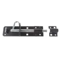 RS PRO Steel Padlockable Epoxy Black Door Bolt 150 mm 893-8681