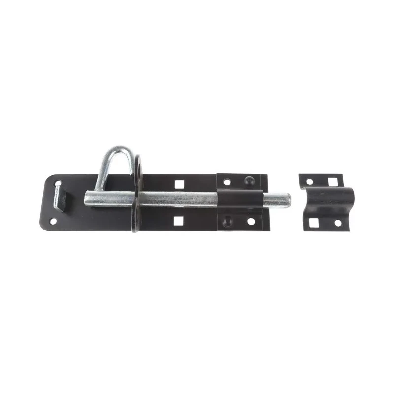 RS PRO Steel Padlockable Epoxy Black Door Bolt 150 mm 893-8681