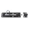 RS PRO Steel Padlockable Epoxy Black Door Bolt 150 mm 893-8681