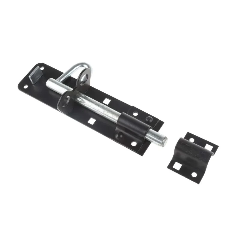 RS PRO Steel Padlockable Epoxy Black Door Bolt 150 mm 893-8681