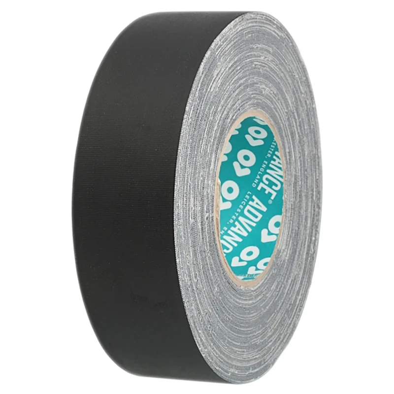 Advance Tapes High Specification Polycoated Cloth Tape 25mm x 50m Black Matt Finish AT160