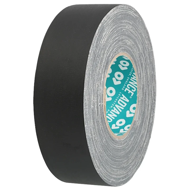 Advance Tapes High Specification Polycoated Cloth Tape 50m x 12mm Black Matt Finish AT160